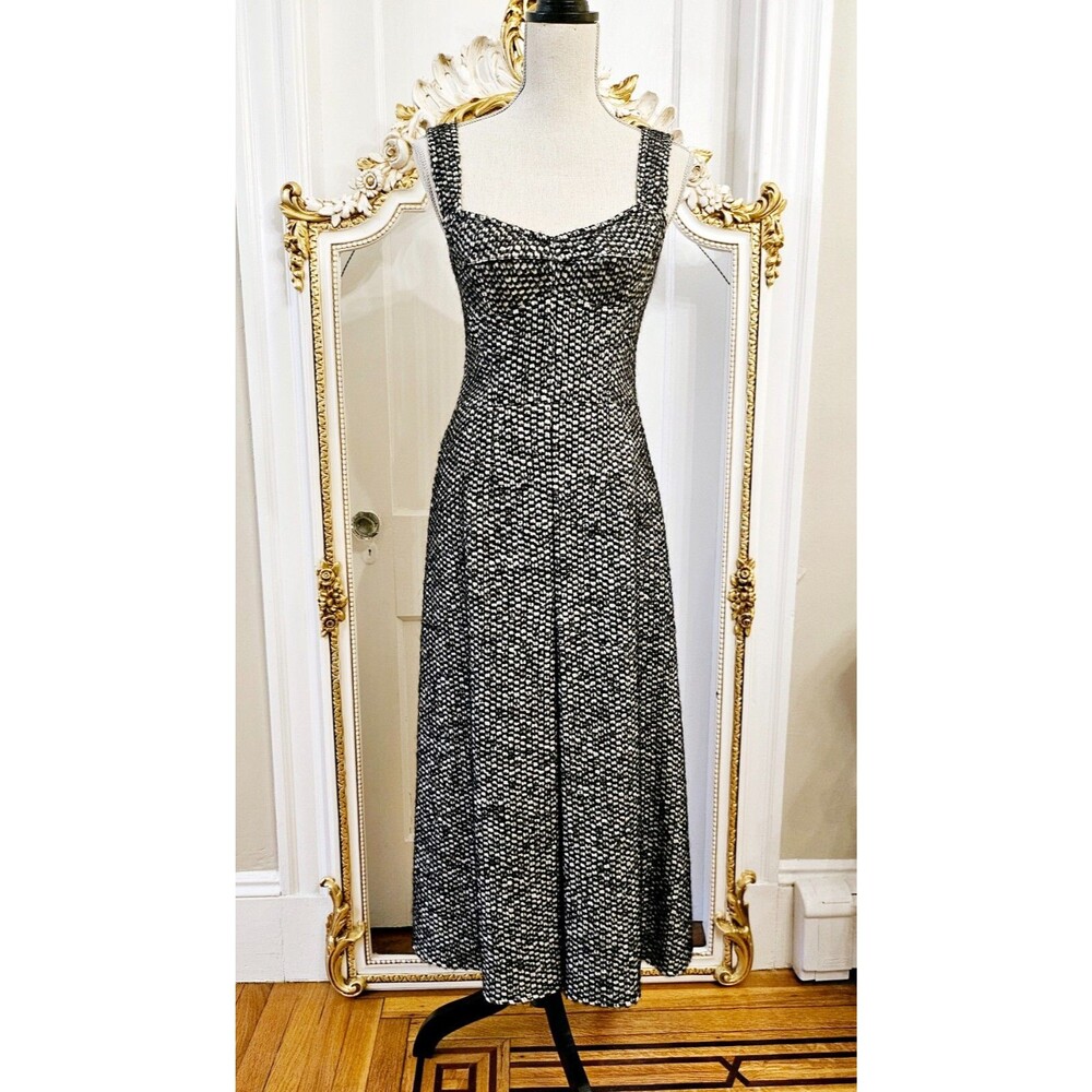Dolce & Gabbana Bustier Tweed Dress in Gray/Black, size IT 42, US 6, NWT